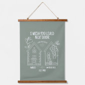 Zuster cadeau Ik wou dat je naast de deur woonde o Hangend Wandkleed (Voorkant)