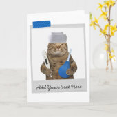 Zuster Cat - Get Well - Doctor - Medical Funding C Kaart (Gele Bloem)