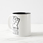 Zuster Cat mam — eigenaar van verpleegkat Tweekleurige Koffiemok (Voorkant links)