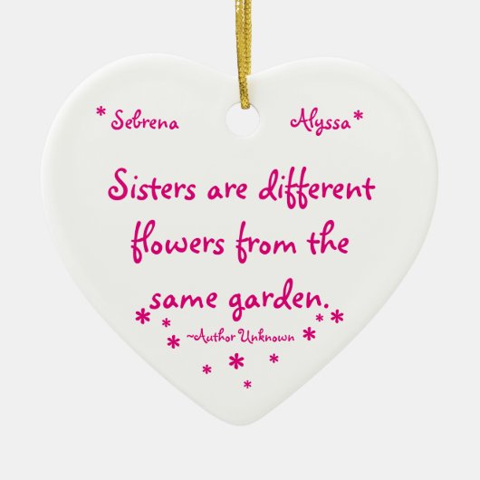 Zuster Ceramic Ornament (Voorkant)