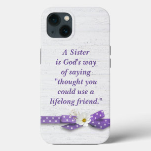 Zuster Citaat met Polka Dot Ribbon Case-Mate iPhone Case