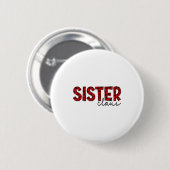 Zuster Claus Kerstmis Rood Geruit Pyjama Familie Ronde Button 5,7 Cm (Voorkant /achterkant)