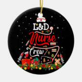 Zuster Crew Merry Kerstwerk en levering Keramisch Ornament (Voorkant)