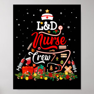 Zuster Crew Merry Kerstwerk en levering Poster