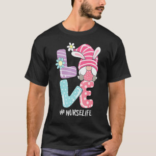 Zuster Cute Gnome Bunny Love Easter Day Christians T-shirt