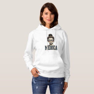 zuster dame Merica 4 juli patriottisch Hoodie