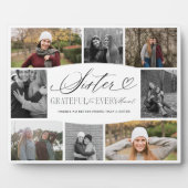 Zuster dankbaar voor elk moment fotocollage fotoplaat (Voorkant)