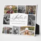 Zuster dankbaar voor elk moment fotocollage fotoplaat (Zijkant)