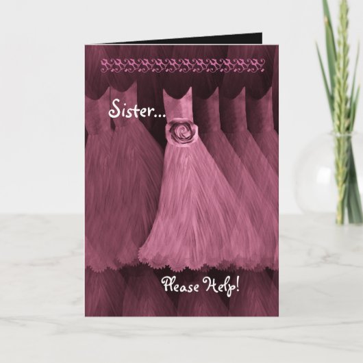 ZUSTER - de ROZE Toga van de Uitnodiging van het (Voorkant)