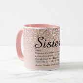 Zuster Definition Girly Roos Gold Glitter Mok (Voorkant links)