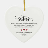 Zuster Definition met speciale kerstdagen Keramisch Ornament (Voorkant)