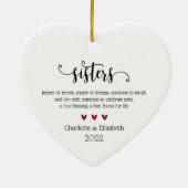 Zuster Definition met speciale kerstdagen Keramisch Ornament (Achterkant)