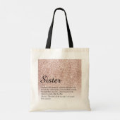 Zuster Definition Roos Gold Glitter Tote Bag (Achterkant)