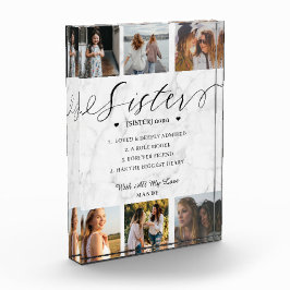 Zuster Dictionary Definition Photo Collage Marble Fotoblokken