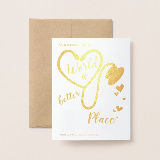 Zuster Doctor Gezondheidszorg Medewerker Dank u we Folie Kaarten (Met envelop)