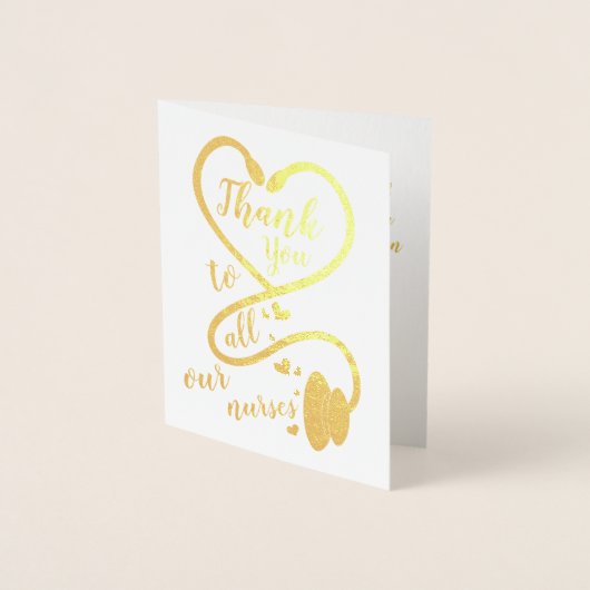 Zuster Doctor Gezondheidszorg Medewerker Dank u we Folie Kaarten (Voorkant)