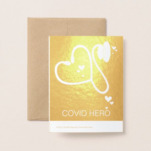 Zuster Doctor Gezondheidszorg Medewerker Dank u we Folie Kaarten (Met envelop)