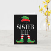 Zuster Elf Matching Group Xmas Funny Family Christ Kaart (Gele Bloem)