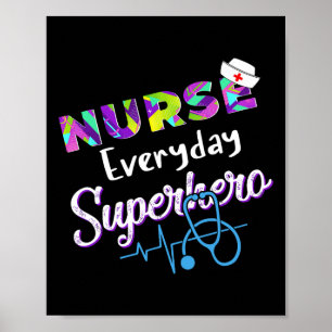 Zuster Elke dag superheld Colour International N Poster