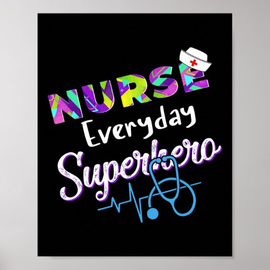 Zuster Elke dag superheld Colour International N Poster (Voorkant)