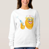 zuster emoji womens sweatshirt (Voorkant)