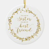 Zuster- en Beste Vriendenversiering Keramisch Ornament (Voorkant)