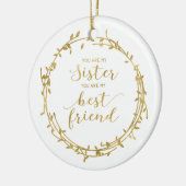 Zuster- en Beste Vriendenversiering Keramisch Ornament (Links)