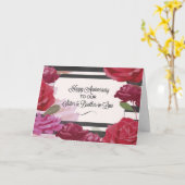 Zuster en Broeder-in-Law Wedding Jubileum Roos Kaart (Gele Bloem)