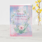 Zuster en Broeder-in-Wet Waterverf Cactus Kaart (Gele Bloem)