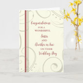 Zuster en broer in de wet Gefeliciteerd Kaart (Gele Bloem)