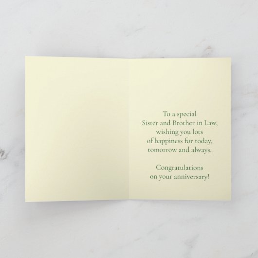 Zuster en broer in het Jubileum Kaart (Binnen)