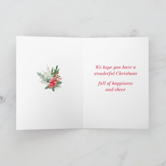 Zuster en broer in het Wenskaart van de Kerstmis Kaart (Binnen)