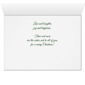 Zuster en haar familie op kerstavond Holly Berries (Binenzijde Horizontaal (Onderkant))