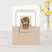 Zuster en zwager Gefeliciteerd met Baby Kaart (Gele Bloem)