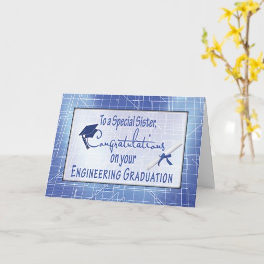Zuster, Engineering Afstuderen Gefeliciteerd, Bl Kaart (Gele Bloem)