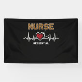 Zuster #Essential Stethoscope Heartbeat Ziekenhuis Spandoek (Horizontaal)