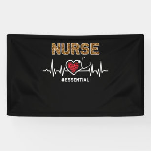Zuster #Essential Stethoscope Heartbeat Ziekenhuis Spandoek