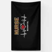 Zuster #Essential Stethoscope Heartbeat Ziekenhuis Spandoek (Verticaal)