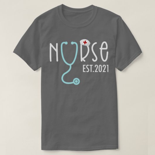 Zuster Est 2023 RN Verpleegschool Afstuderen Gradu T-shirt (Design voorkant)
