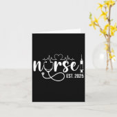 Zuster Est. 2025 Nurse Afstuderen Nursing Afstuder Kaart (Gele Bloem)