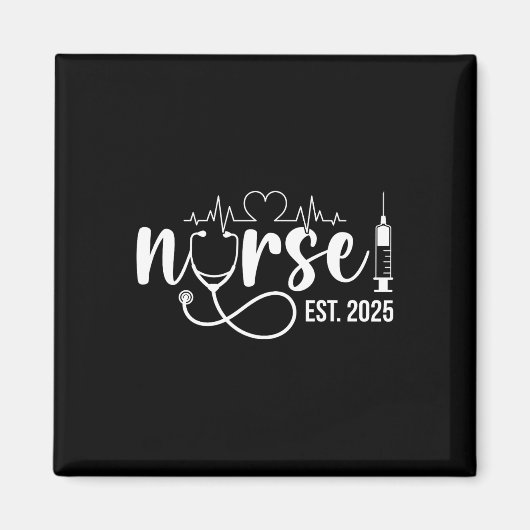 Zuster Est. 2025 Nurse Afstuderen Nursing Afstuder Magneet (Voorkant)