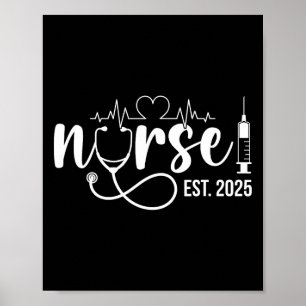 Zuster Est. 2025 Nurse Afstuderen Nursing Afstuder Poster