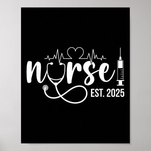 Zuster Est. 2025 Nurse Afstuderen Nursing Afstuder Poster (Voorkant)