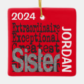 Zuster Extraordinaire CUSTOM Keramisch Ornament (Voorkant)