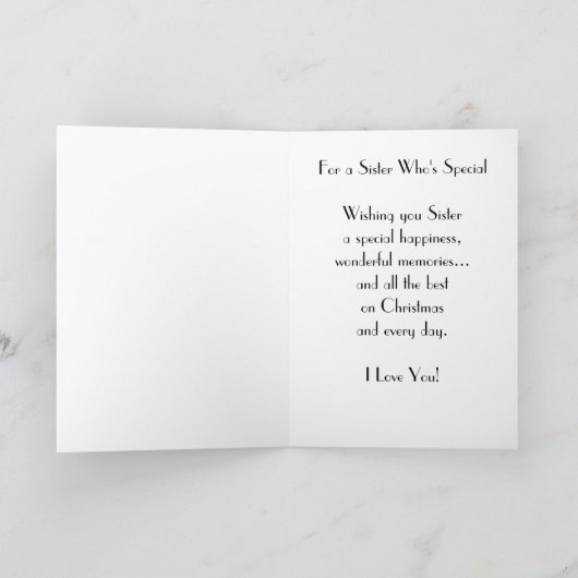 zuster feestdagen kaart (Binnen)