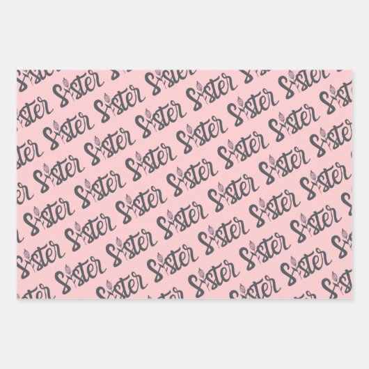 Zuster Floral Wrapping Paper Flat Sheet Set 3 (Voorkant 3)