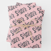 Zuster Floral Wrapping Paper Flat Sheet Set 3 (In situ)