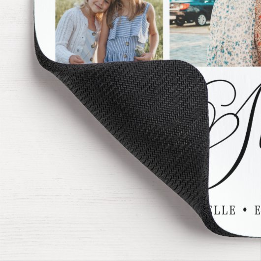 Zuster Foto Collage Typografie Keepslag Muismat (Hoek)