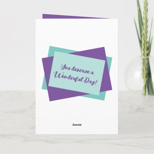 Zuster foto naam paars groen verjaardag kaart (Achterkant)