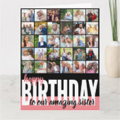 Zuster Fotocollage 31 Afbeelding Happy Birthday Kaart (Voorkant)